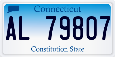 CT license plate AL79807