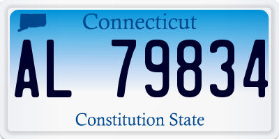 CT license plate AL79834