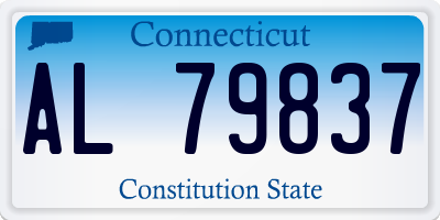 CT license plate AL79837
