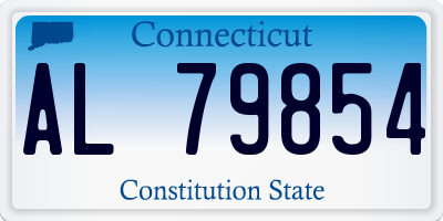 CT license plate AL79854