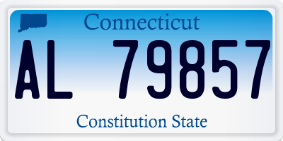 CT license plate AL79857