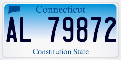 CT license plate AL79872