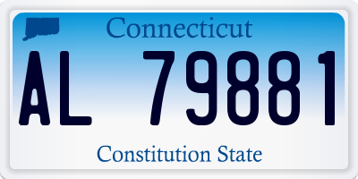 CT license plate AL79881