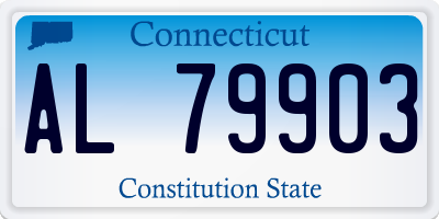 CT license plate AL79903