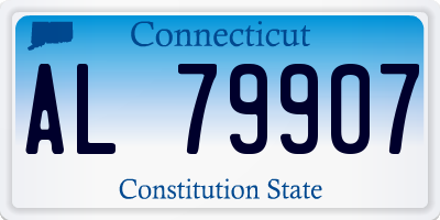 CT license plate AL79907