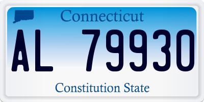 CT license plate AL79930