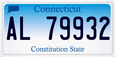 CT license plate AL79932