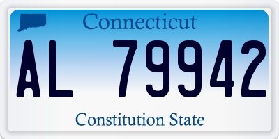 CT license plate AL79942