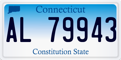 CT license plate AL79943