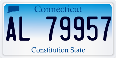 CT license plate AL79957