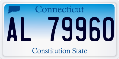 CT license plate AL79960