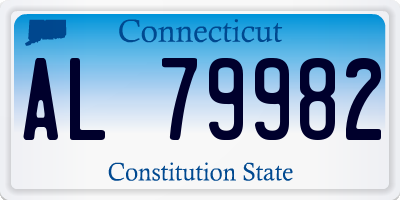 CT license plate AL79982