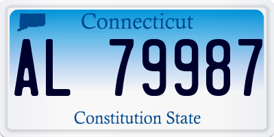 CT license plate AL79987