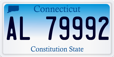 CT license plate AL79992