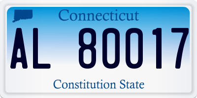 CT license plate AL80017