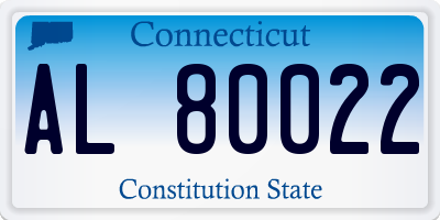 CT license plate AL80022