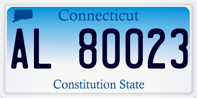 CT license plate AL80023