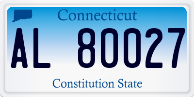 CT license plate AL80027