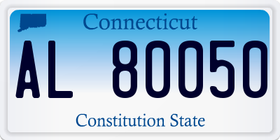 CT license plate AL80050