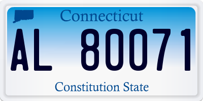CT license plate AL80071