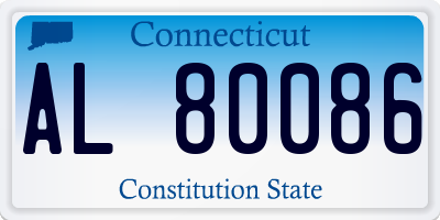 CT license plate AL80086