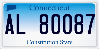 CT license plate AL80087