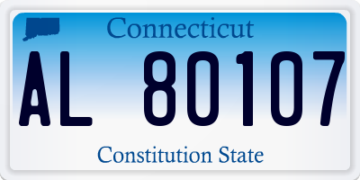 CT license plate AL80107