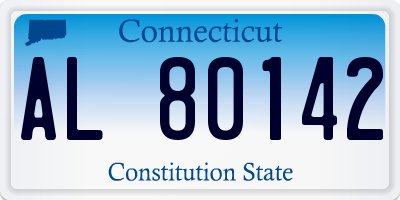 CT license plate AL80142