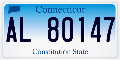 CT license plate AL80147