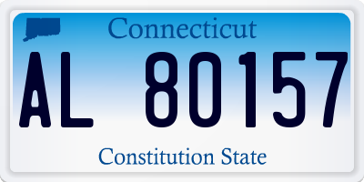 CT license plate AL80157
