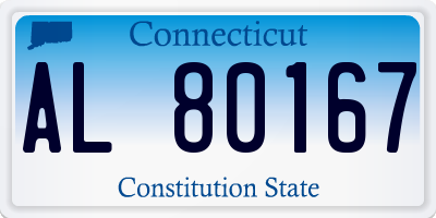 CT license plate AL80167
