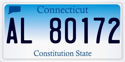 CT license plate AL80172