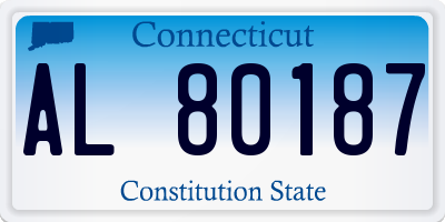 CT license plate AL80187