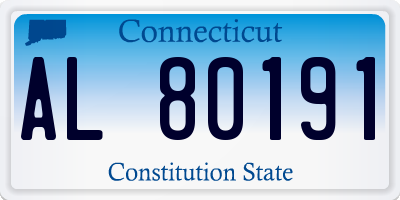 CT license plate AL80191