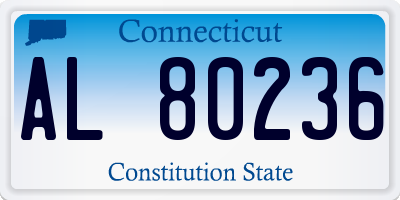 CT license plate AL80236