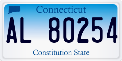 CT license plate AL80254