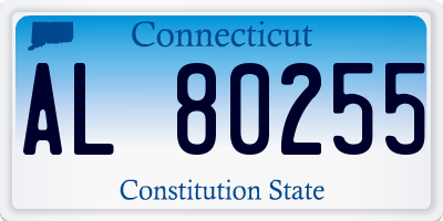 CT license plate AL80255