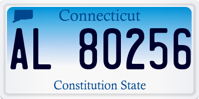 CT license plate AL80256
