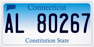 CT license plate AL80267