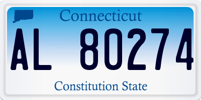 CT license plate AL80274