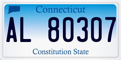 CT license plate AL80307