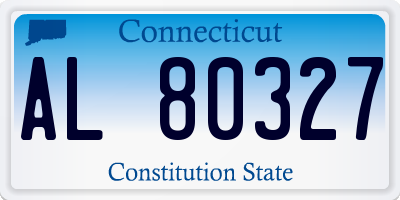 CT license plate AL80327