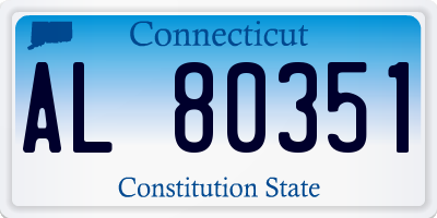CT license plate AL80351
