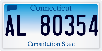 CT license plate AL80354