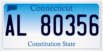 CT license plate AL80356