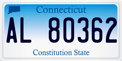 CT license plate AL80362