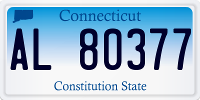 CT license plate AL80377