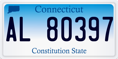 CT license plate AL80397