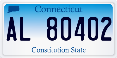 CT license plate AL80402