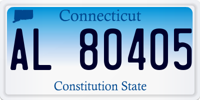 CT license plate AL80405